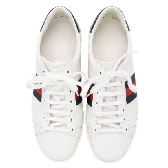 Gucci Leather Web GG Ace Sneakers - Size 7 / 37 - Picture 5 of 8